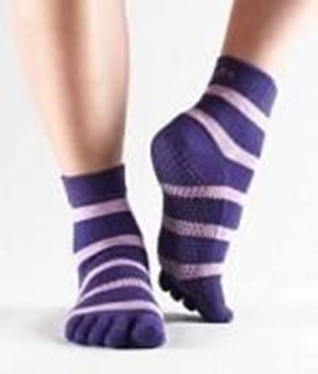 Picture of Toe Socks - Purple stripe - Small