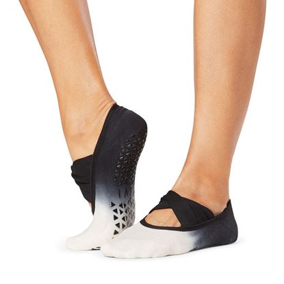 RESISTA Pilates Crew Grip Socks Black'n'Gold Hoops - Resista Pilates