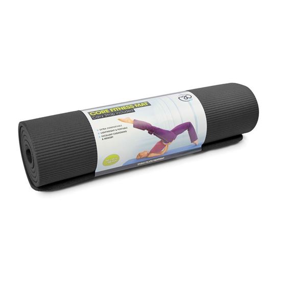 Picture of Portable 10mm Pilates Carry Mat Black