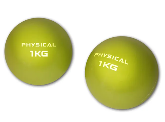 Pilates Soft Weighted Balls 2 x 1.0kg Green