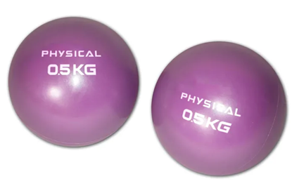 Pilates Soft Weighted Balls 2 x 0.5kg Purple