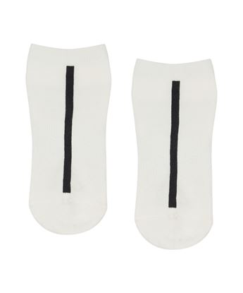 Picture of Classic Low Rise Grip Socks Ivory Stripe