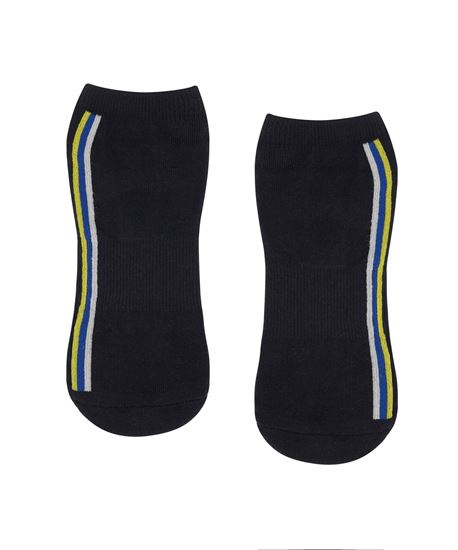 Picture of Classic Low Rise Grip Socks Stellar Stripes Black