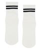 Crew Non Slip Grip Socks Sporty Stripe Ivory